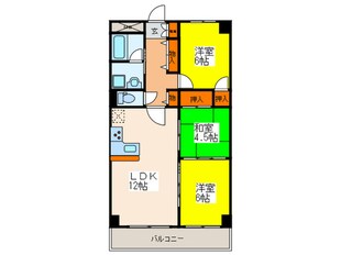 グリ－ンコ－ト井口の物件間取画像